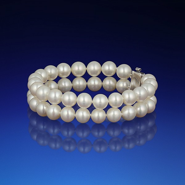 Dvouřadý perlový náramek AAA-7