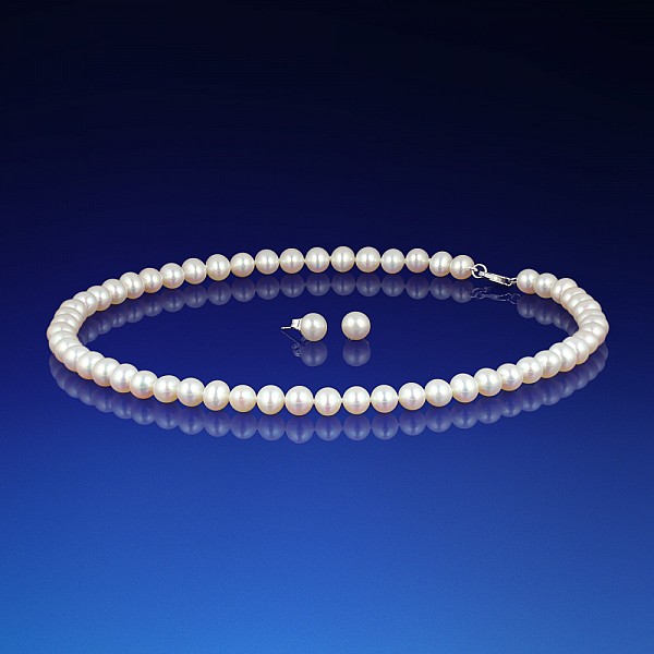 Sada perlového náhrdelníku a náušnic AA-6