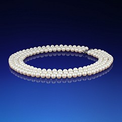 Trojřadý perlový náhrdelník AA-7
