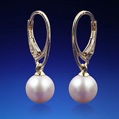 Zlaté náušnice Lucia s perlou Akoya