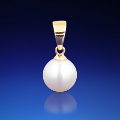 Zlatý přívěsek Rita s bílou perlou