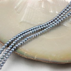 Perlový náhrdelník Akoya 4,5-5mm modrošedý