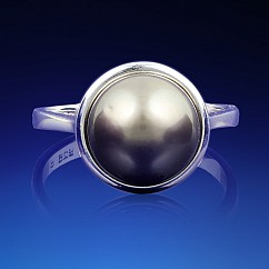 Stříbrný prsten Elisa s Tahitskou perlou