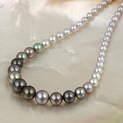 Ombré náhrdelník z mořských perel Kagiki