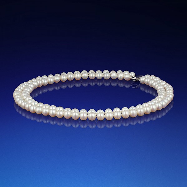 Dvouřadý perlový náhrdelník AA-7