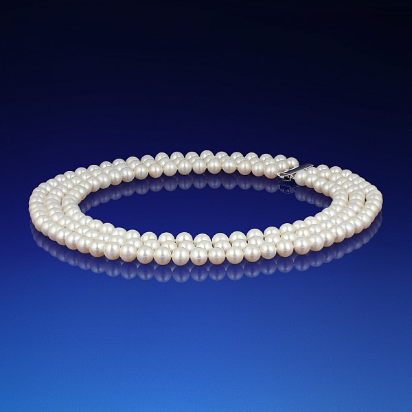 Trojřadý perlový náhrdelník AA-7