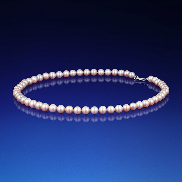 Perlový náhrdelník lila AA-7