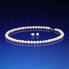 Sada perlového náhrdelníku a náušnic AA-6