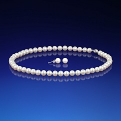 Sada perlového náhrdelníku a náušnic AAA-7