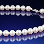 Klasický bílý perlový náhrdelník AA-8
